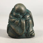 Chinese Iron Figurine 6pc Set Vtg Buddhist Monk Metal Okimono Statue BD587