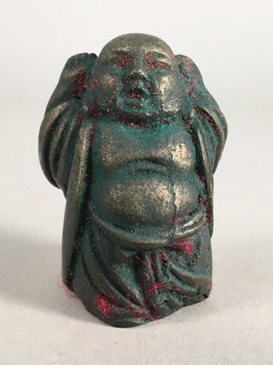Chinese Iron Figurine 6pc Set Vtg Buddhist Monk Metal Okimono Statue BD587