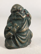 Chinese Iron Figurine 6pc Set Vtg Buddhist Monk Metal Okimono Statue BD587