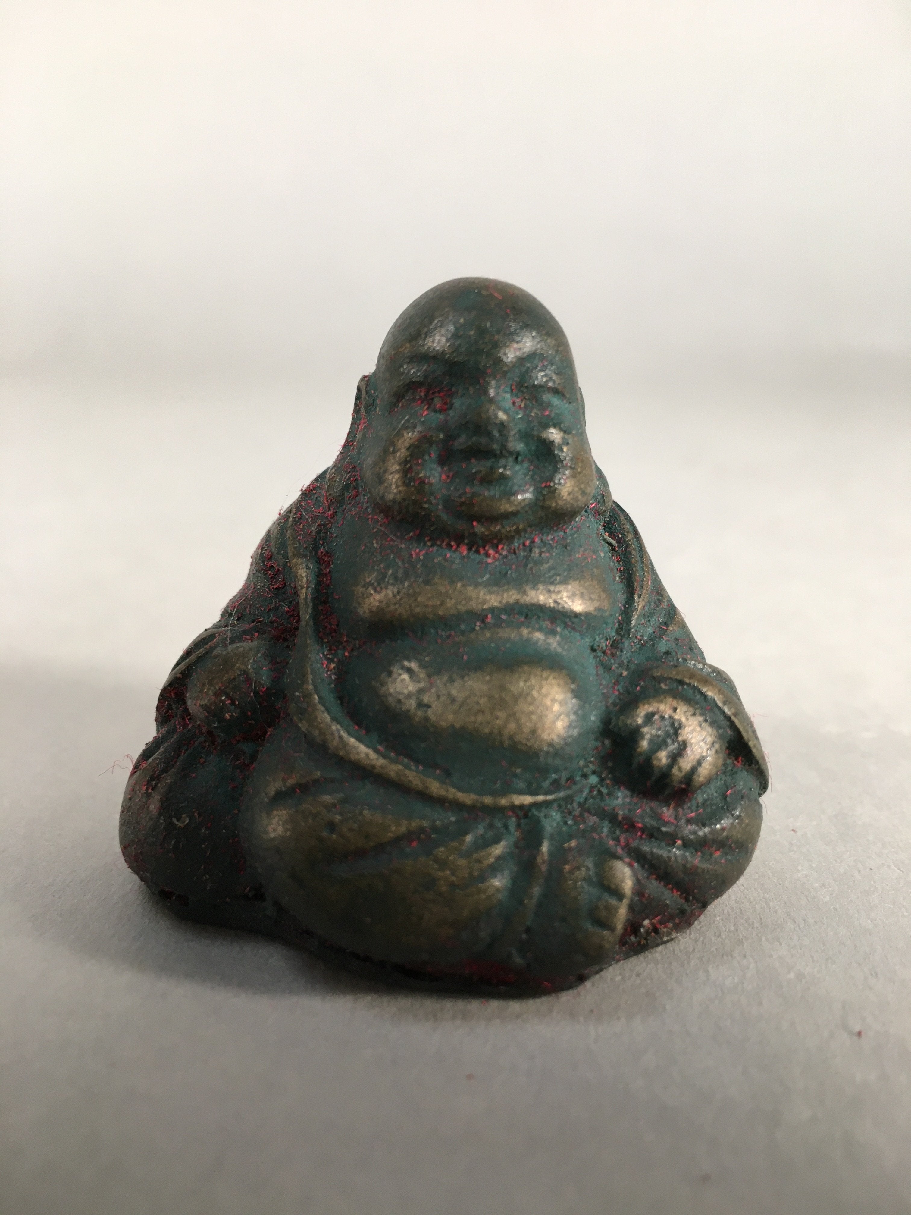 Chinese Iron Figurine 6pc Set Vtg Buddhist Monk Metal Okimono Statue BD591