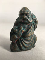 Chinese Iron Figurine 6pc Set Vtg Buddhist Monk Metal Okimono Statue BD591