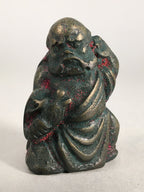 Chinese Iron Figurine 6pc Set Vtg Buddhist Monk Metal Okimono Statue BD592