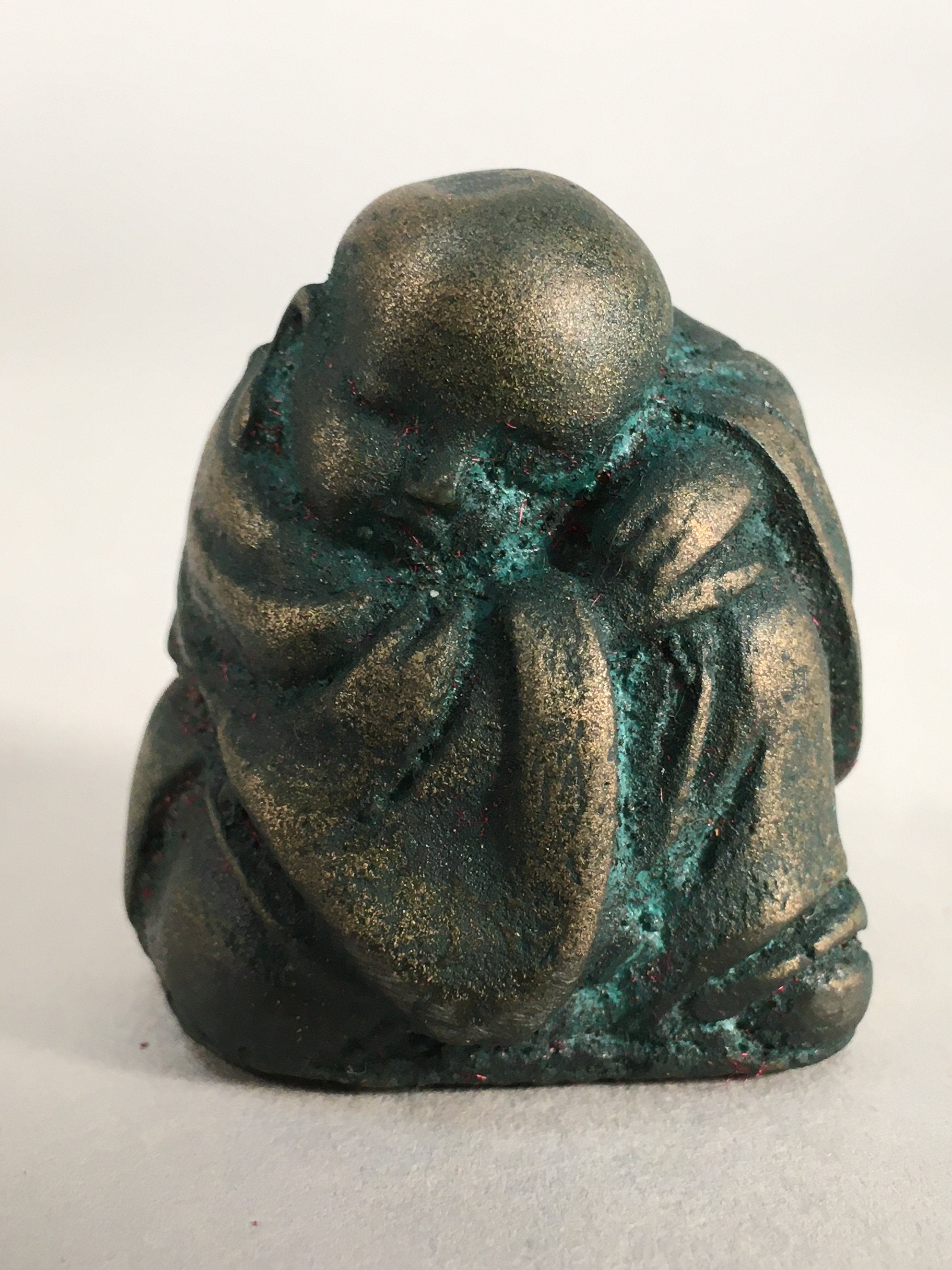 Chinese Iron Figurine 6pc Set Vtg Buddhist Monk Metal Okimono Statue BD592