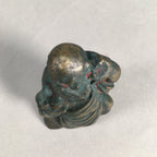 Chinese Iron Figurine Vtg Buddhist Monk Metal Okimono Statue KF434