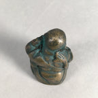 Chinese Iron Figurine Vtg Buddhist Monk Metal Okimono Statue KF434
