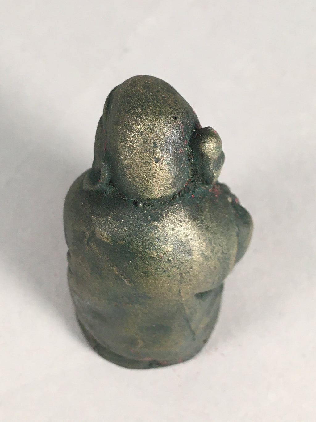 Chinese Iron Figurine Vtg Buddhist Monk Metal Okimono Statue KF435