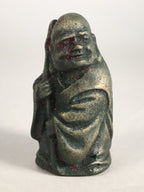 Chinese Iron Figurine Vtg Buddhist Monk Metal Okimono Statue KF435