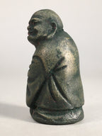 Chinese Iron Figurine Vtg Buddhist Monk Metal Okimono Statue KF435