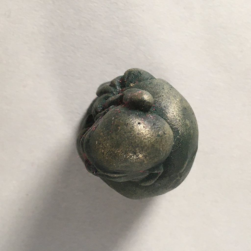 Chinese Iron Figurine Vtg Buddhist Monk Metal Okimono Statue KF435
