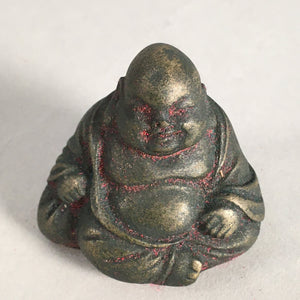 Chinese Iron Figurine Vtg Buddhist Monk Metal Okimono Statue KF436