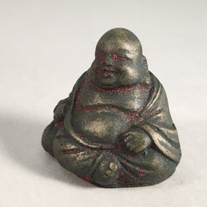 Chinese Iron Figurine Vtg Buddhist Monk Metal Okimono Statue KF436