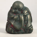 Chinese Iron Figurine Vtg Buddhist Monk Metal Okimono Statue KF437