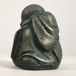 Chinese Iron Figurine Vtg Buddhist Monk Metal Okimono Statue KF437