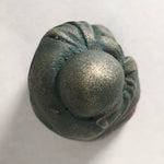 Chinese Iron Figurine Vtg Buddhist Monk Metal Okimono Statue KF437