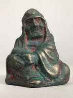 Chinese Iron Figurine Vtg Buddhist Monk Metal Okimono Statue KF438