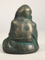Chinese Iron Figurine Vtg Buddhist Monk Metal Okimono Statue KF438