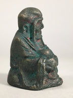 Chinese Iron Figurine Vtg Buddhist Monk Metal Okimono Statue KF438