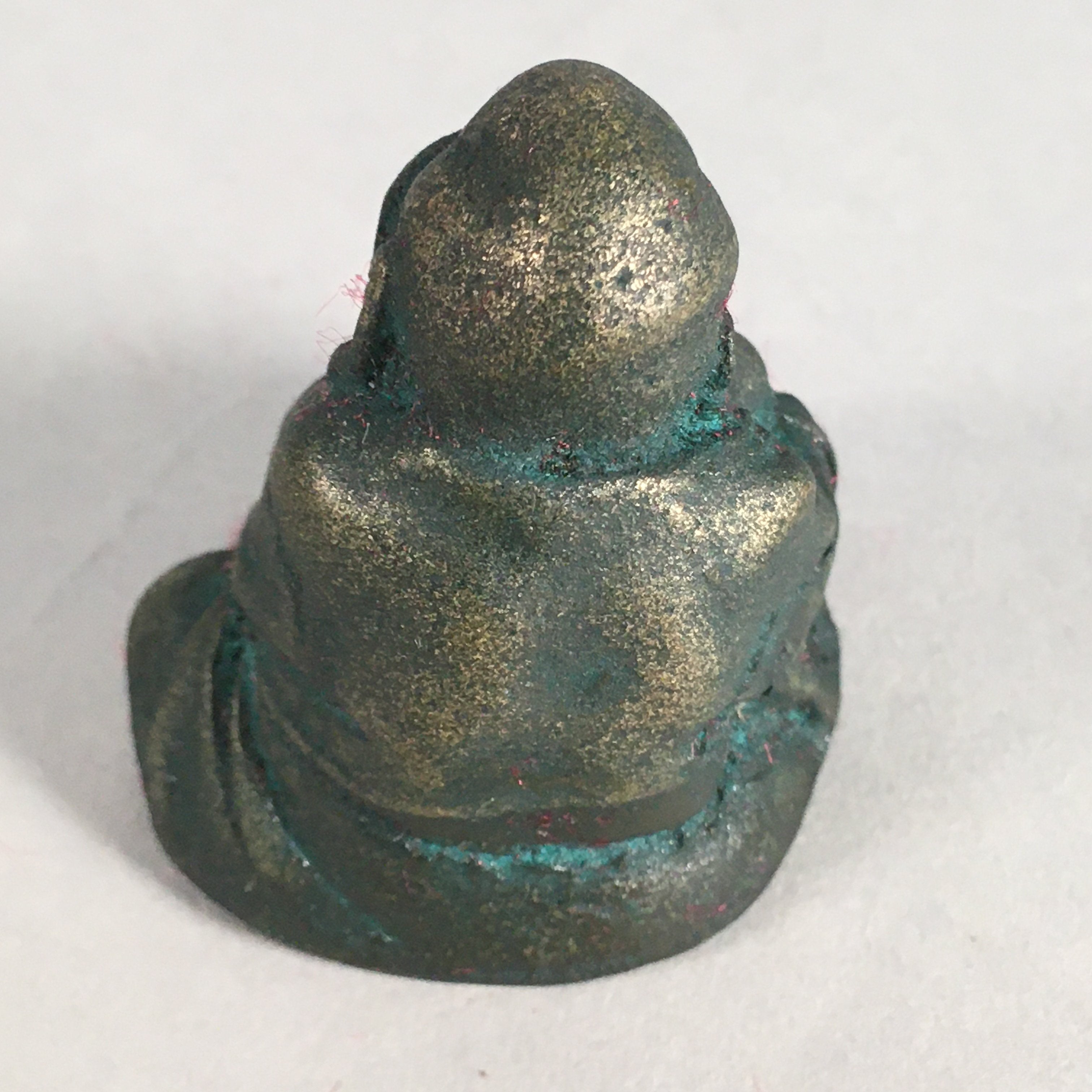 Chinese Iron Figurine Vtg Buddhist Monk Metal Okimono Statue KF438