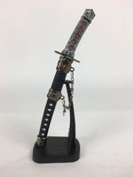 Chinese Miniature Sword Vtg With Sword Stand Sword Sheath Display Figurine BD72