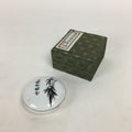 Chinese Porcelain Name Stamp Ink Container Vtg Red Seal Ink Bamboo Design JK240
