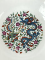 Chinese Porcelain Ramen Bowl Vtg Red Dragon Thunder Large Bowl Donburi PY217