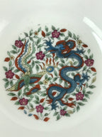 Chinese Porcelain Ramen Bowl Vtg Red Dragon Thunder Large Bowl Donburi PY218