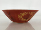Chinese Porcelain Ramen Bowl Vtg Red Dragon Thunder Large Bowl Donburi PY218