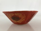 Chinese Porcelain Ramen Bowl Vtg Red Dragon Thunder Large Bowl Donburi PY219