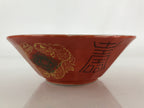 Chinese Porcelain Ramen Bowl Vtg Red Dragon Thunder Large Bowl Donburi PY219