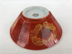 Chinese Porcelain Ramen Bowl Vtg Red Dragon Thunder Large Bowl Donburi PY220