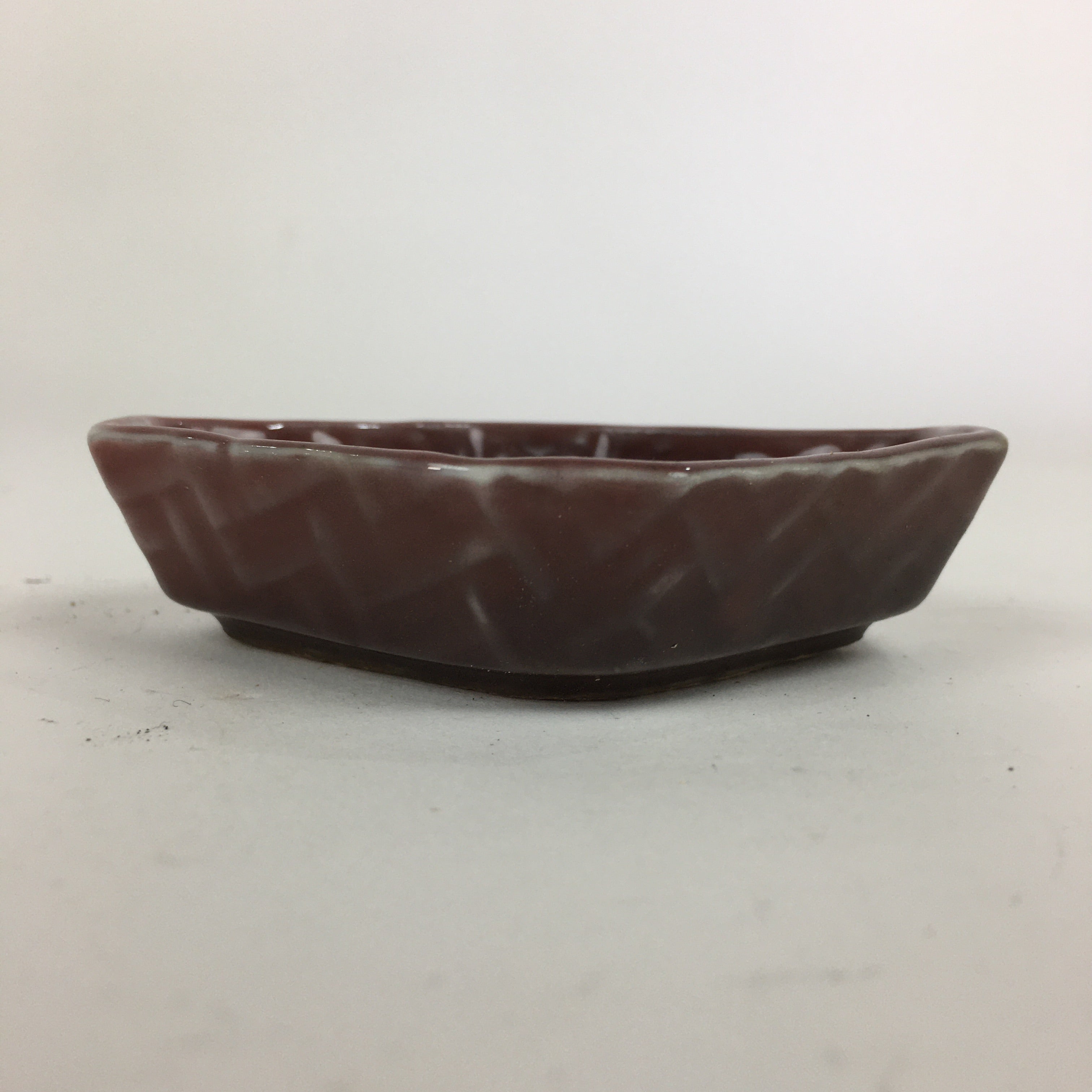 Chinese Porcelain Soy Sauce Dipping Dipping Dish Vtg Small Brown Shoyuzara PP851
