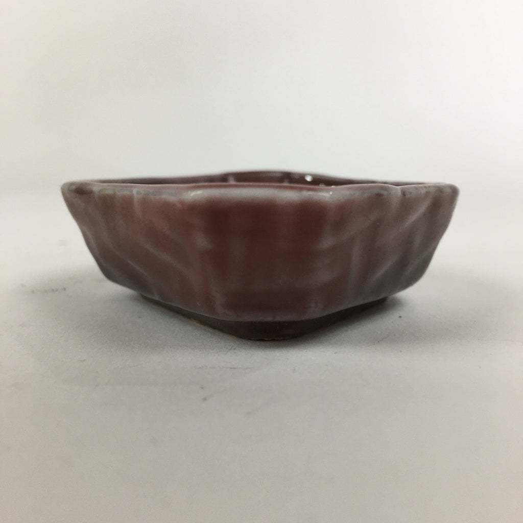 Chinese Porcelain Soy Sauce Dipping Dipping Dish Vtg Small Brown Shoyuzara PP851