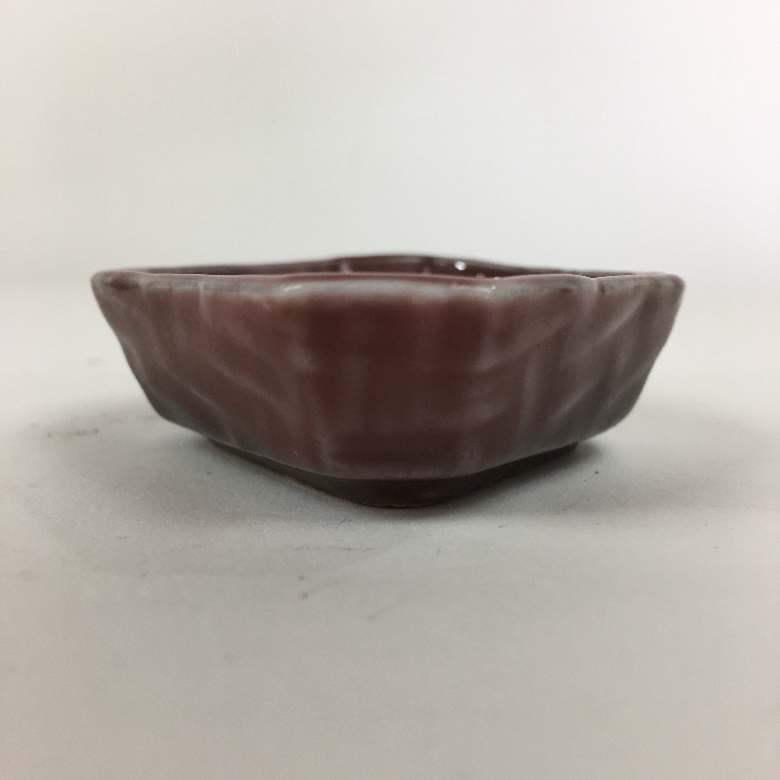 Chinese Porcelain Soy Sauce Dipping Dipping Dish Vtg Small Brown Shoyuzara PP851
