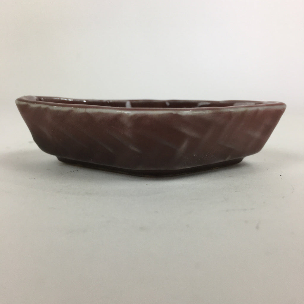 Chinese Porcelain Soy Sauce Dipping Dipping Dish Vtg Small Brown Shoyuzara PP851