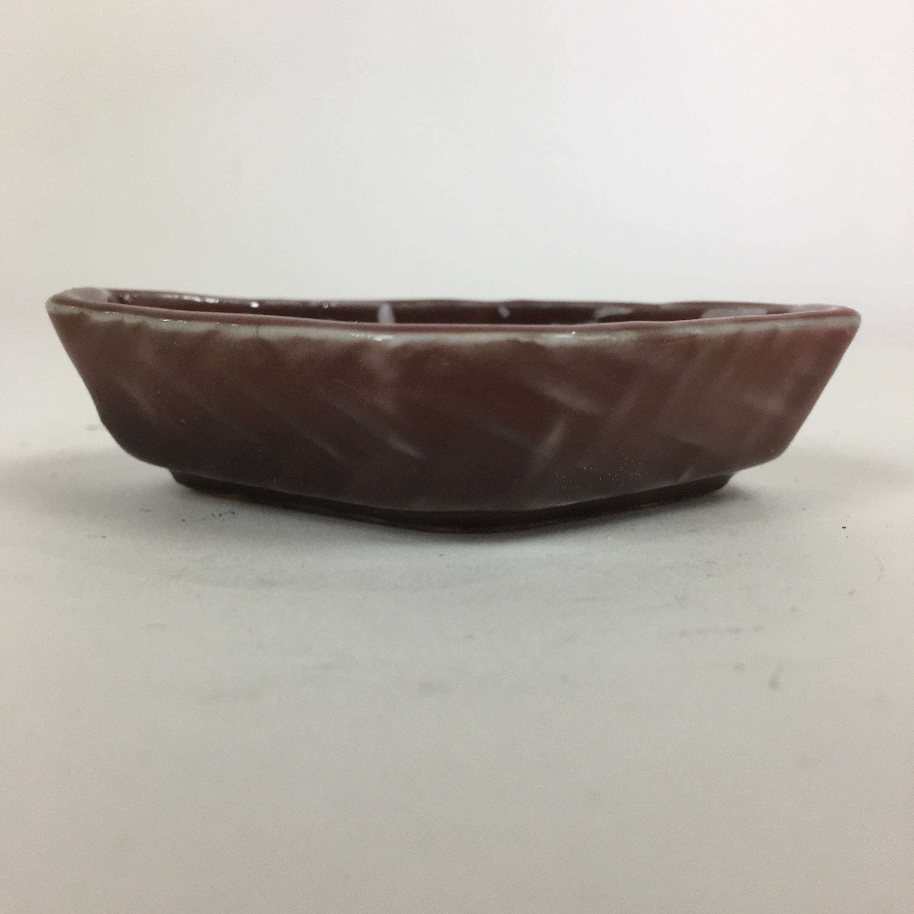 Chinese Porcelain Soy Sauce Dipping Dipping Dish Vtg Small Brown Shoyuzara PP851