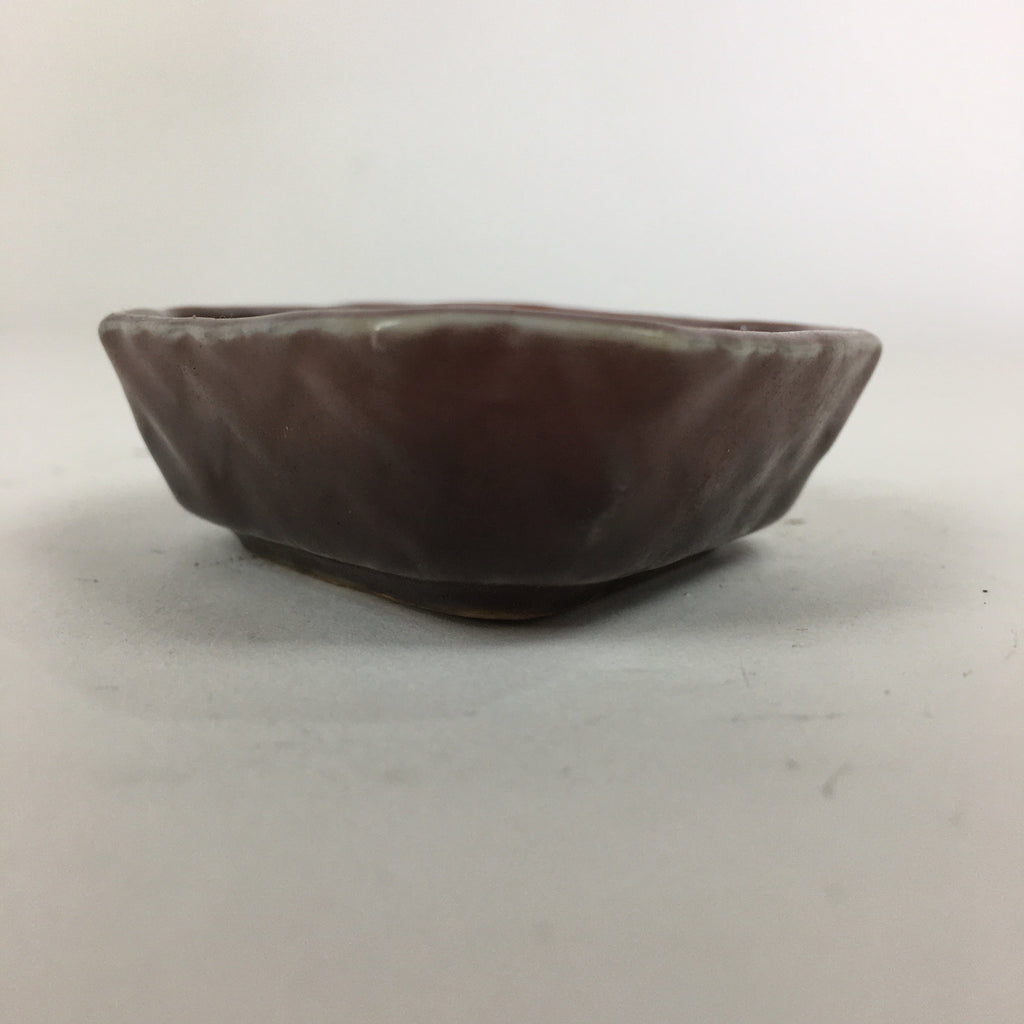 Chinese Porcelain Soy Sauce Dipping Dipping Dish Vtg Small Brown Shoyuzara PP851