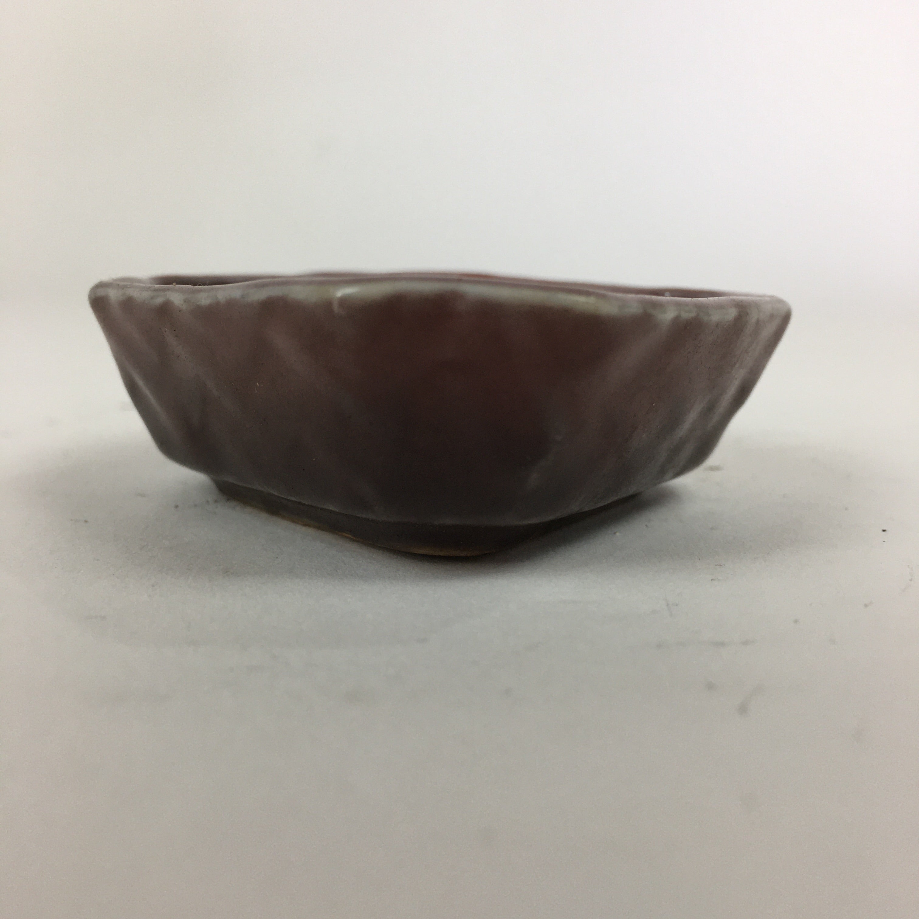 Chinese Porcelain Soy Sauce Dipping Dipping Dish Vtg Small Brown Shoyuzara PP851