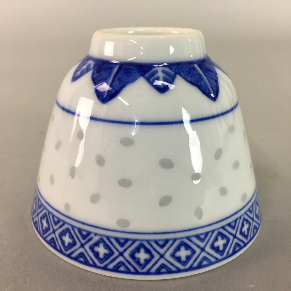Chinese Porcelain Teacup Blue and White Vtg Sometsuke Yunomi Openwork QT55
