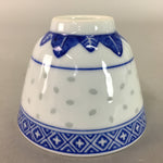 Chinese Porcelain Teacup Blue and White Vtg Sometsuke Yunomi Openwork QT55