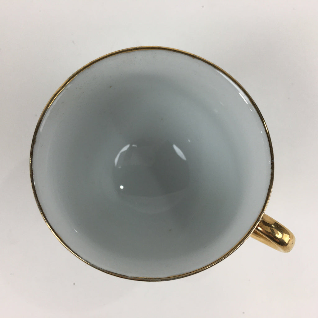 Chinese Porcelain Teacup Vtg Dragon Phoenix Bird Gold Jingdezhen City PP781