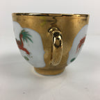 Chinese Porcelain Teacup Vtg Dragon Phoenix Bird Gold Jingdezhen City PP782
