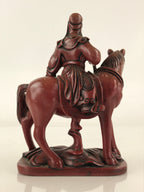 Chinese Stone Statue Warrior on Horseback Romance of the Three Kingdoms BD844