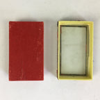 Chinese Sumi Solid Ink Vtg Golden Cicada Design Ink Glass Lidded Box Semi JK319