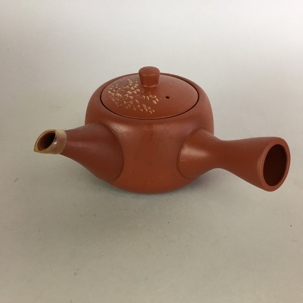 Chinese Tea Set 10pc Cups Pot Vtg Tea Ceremony Yunomi Kyusu Reddish Brown PX539