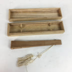 Chinese Wood Folding Scented Hand Fan Vtg Sensu Sandal Wood Carving Brown 4D493