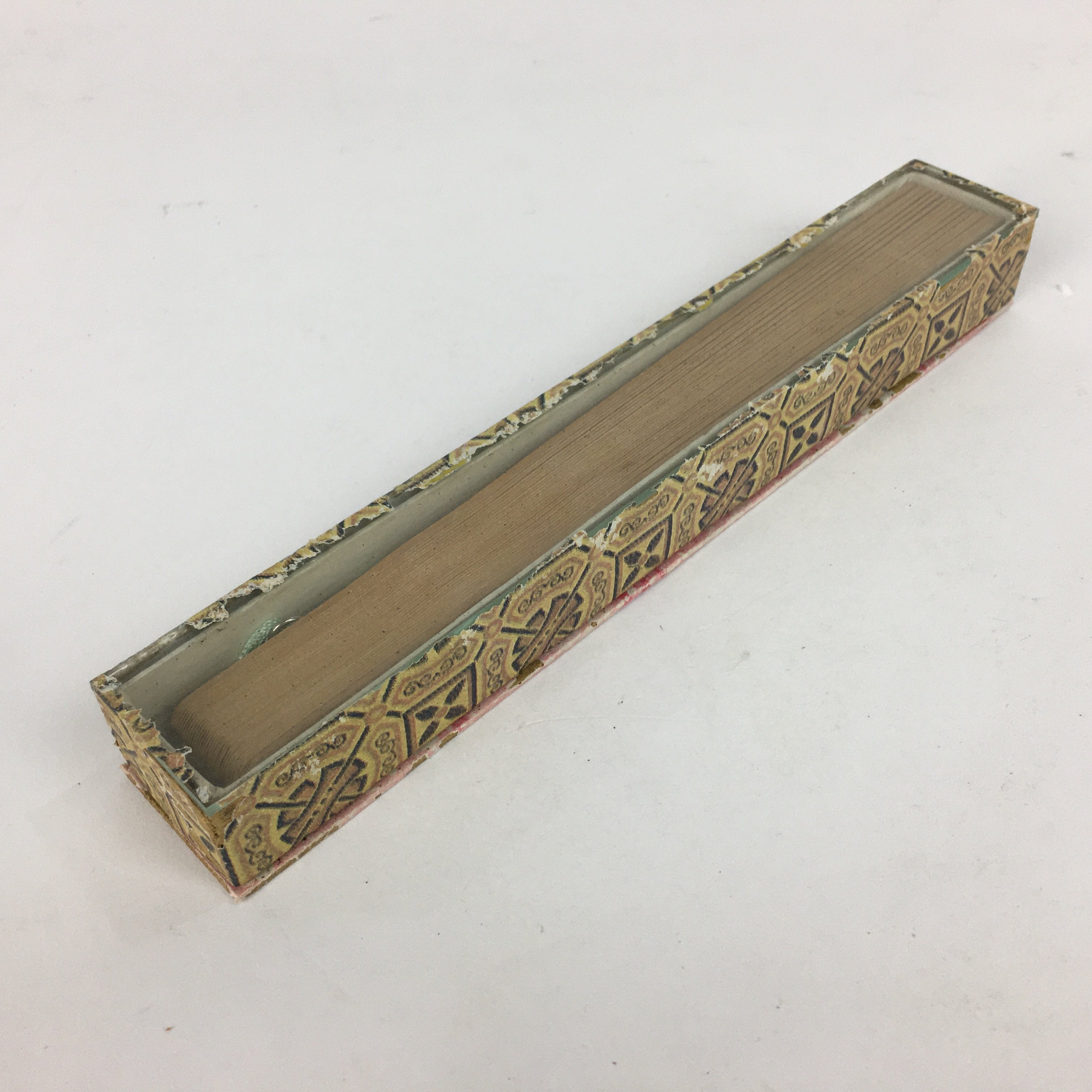 Chinese Wood Folding Scented Hand Fan Vtg Sensu Sandal Wood Carving Brown 4D505