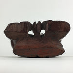 Chinese Wooden Statue Vtg Wood Carving Old Wise Man Beard Jurojin Brown BD809