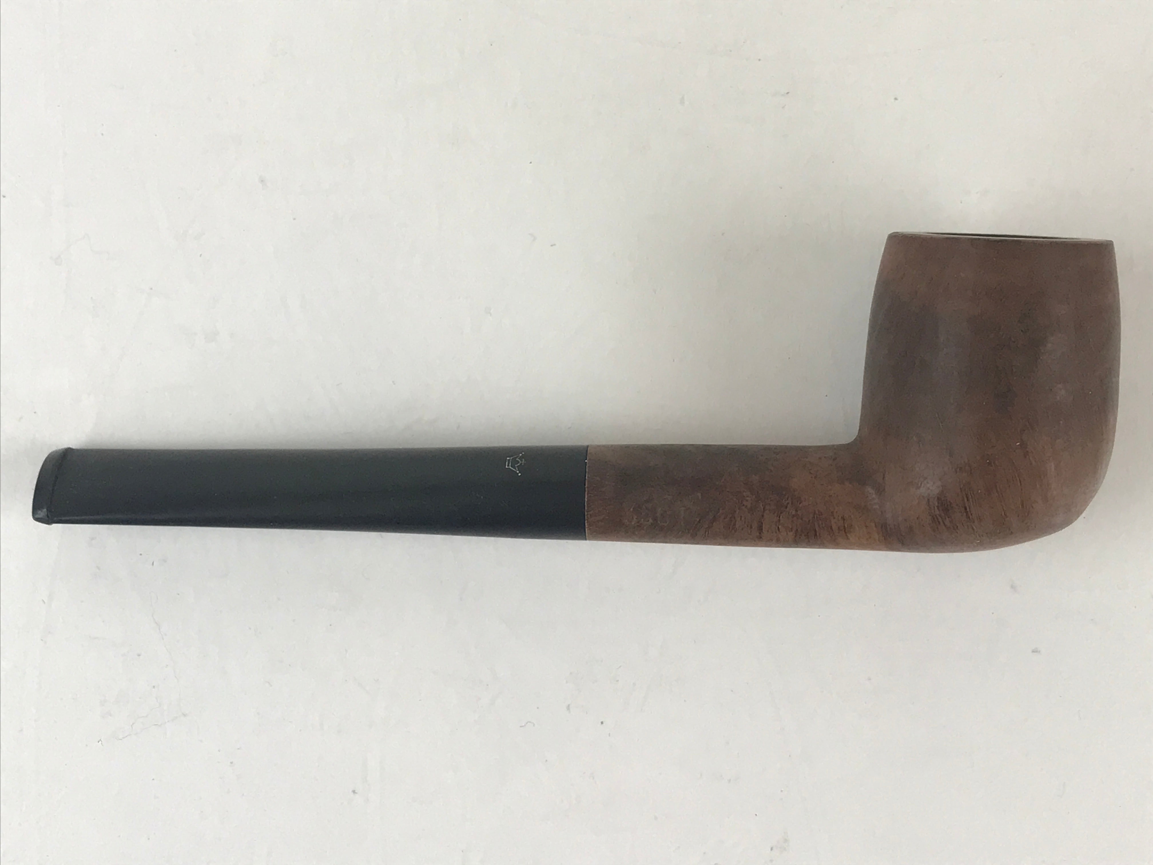 Classic Tobacco Pipe Lucky Best Old Briar Vtg Wooden Smoking Pipe Brown Black JK