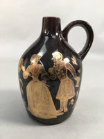 Decorative Brandy Server Cup Set Horse Carriage Stand Brown Gold Pilgrim PX536