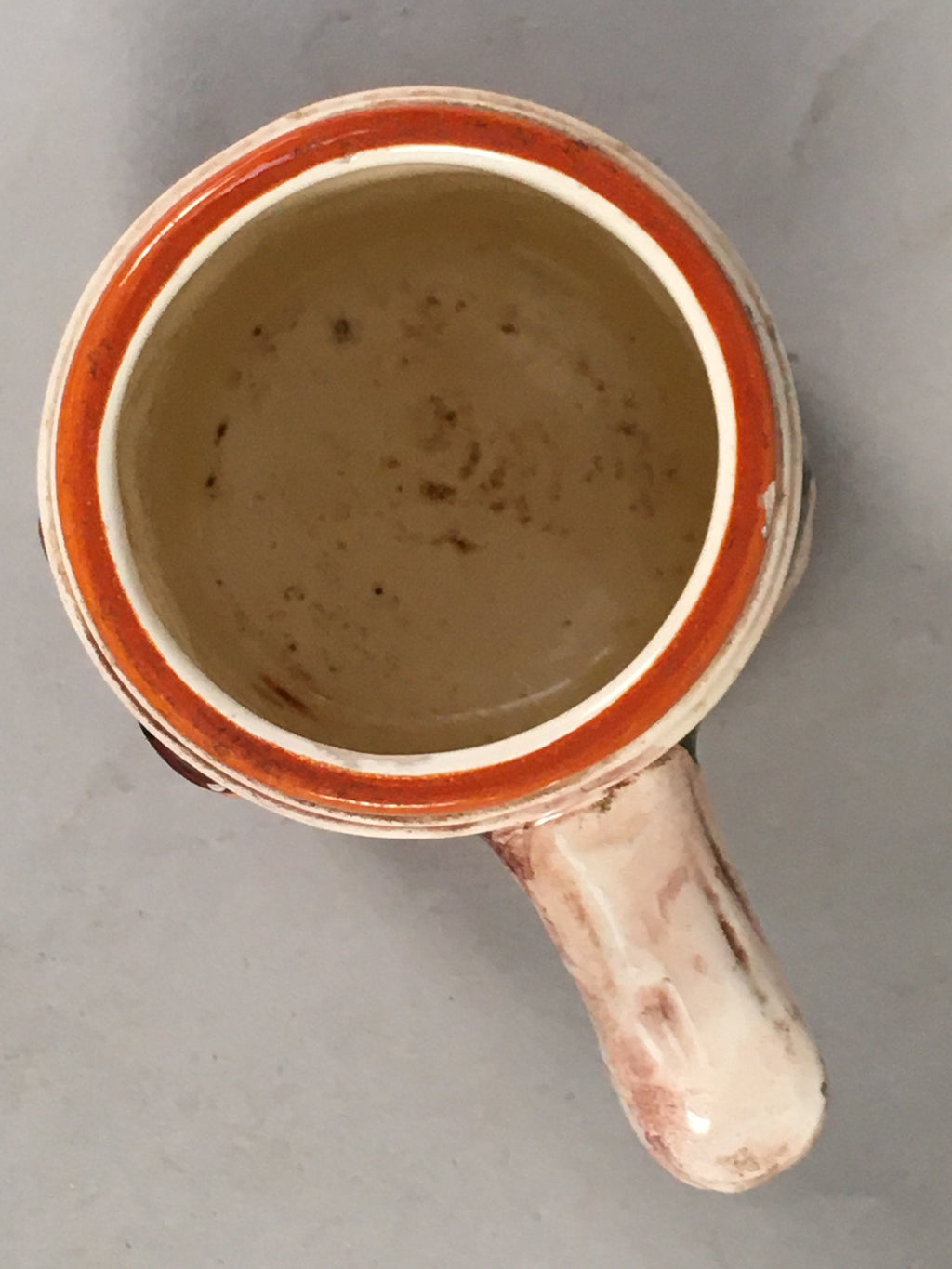 German Ceramic Beer Mug Vtg Pottery Stein Drinking Cup PP396